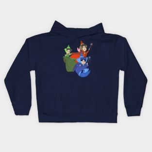 Flora, Fauna, and Merryweather Kids Hoodie